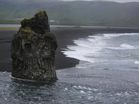 The Black Sand Beach of Reynisfjara, near Vik, photographed Sunday August 15, 2021.The onyx black sand  is formed from volcanic activity. Wh...