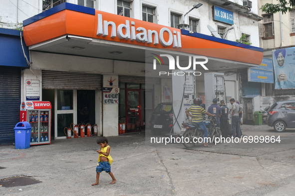 An Indian oil petrol pump as seen in Kolkata , India , on 24 August 2021 .Petrol and Diesel prices in India slipped by 20 paisa after being...