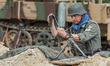 Landing on Omaha Beach re-enactment during the D-Day Hel festival is seen in Hel, Poland,...