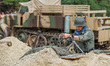 Landing on Omaha Beach re-enactment during the D-Day Hel festival is seen in Hel, Poland,...