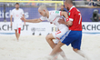 Glenn Hodel (L) of Switzerland and Anton Shkarin of Football Union Of Russia (Team RFU) vi...