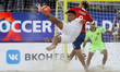 Dejan Stankovic (L) of Switzerland shoots on goal as Ostap Fedorov of Football Union Of Ru...