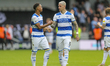    QPR’s Jordy de Wijs celebrates with Chris Willock after the Sky Bet Championship match...