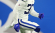 Indianapolis Colts defensive back Ibraheim Campbell (33) runs on the field during the seco...