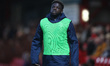 Offrande Zanzala of Barrow warms up  during the EFL Trophy match between Accrington Stanle...