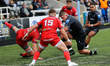  Jamie Blamire of Newcastle Falcons in action during the Pre-season Friendly match between...