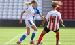 Kayleigh McDonald of Blackburn Rovers and Louise Griffiths of Sunderland in action during...