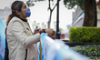 A pro-life lady prays outside of the Supreme Court of Justice of the Nation on September 7...