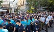 Farewell to Mikis Theodorakis, Lying in state in Athens. Crowds of people are waiting in l...