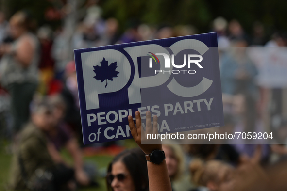 Local members and supporters of the People's Party of Canada meet Maxime Bernier at an election rally in Borden Park, Edmonton, AB.
On Satur...