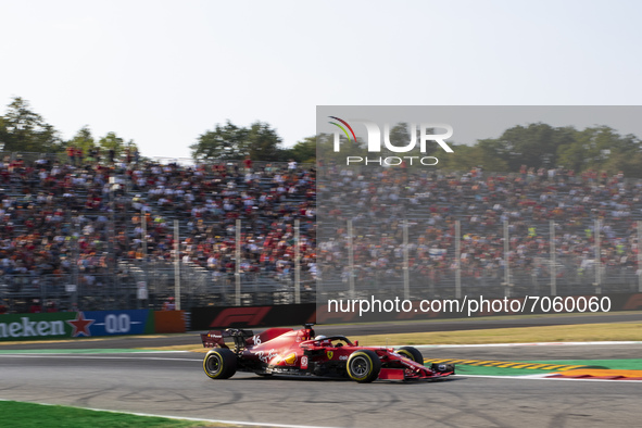 Charles Leclerc, Scuderia Ferrari competes during the Formula 1 Heineken Gran Premio D'italia 2021, Italian Grand Prix, 14th round of the 20...