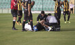 Florianópolis/SC - 07/26/2015 - Douglas Borges from Volta Redonda let field injured, from...