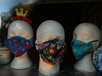 Face masks ondisplay in the shop window on Whyte Avenue in Edmonton center.
Alberta has declared a state of public health emergency and will...