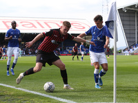  Mark Shelton of Hartlepool United in action during the Sky Bet League 2 match between Oldham Athletic and Hartlepool United at Boundary Par...