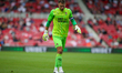  Blackpool Goalkeeper Chris Maxwell looks disappointed during the first half   during the...