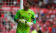 Blackpool Goalkeeper Chris Maxwell celebrates Blackpool’s equaliser   during the Sky Bet C...