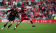  Middlesbrough's Isaiah Jones breaks away from Blackpool's Josh Bowler  during the Sky Bet...