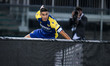 Davide Faraoni (Verona) cel1ebrates after scoring a goal 3-2 during the Italian football S...