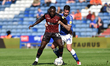  Oldham Athletic's Alan Sheehan  tussles with Olufela Olomola of Hartlepool United during...