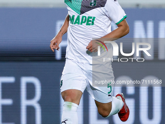 Kaan Ayhan (U.S. Sassuolo) in action during the Italian football Serie A match Atalanta BC vs US Sassuolo on September 21, 2021 at the Gewis...