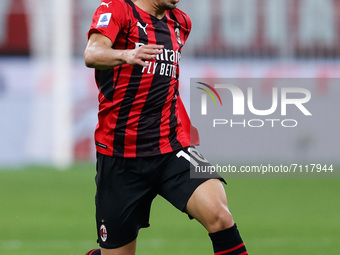 Brahim Diaz (AC Milan) in action during the Italian football Serie A match AC Milan vs Venezia FC on September 22, 2021 at the San Siro stad...