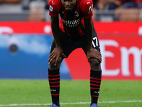 Rafael Leao (AC Milan) tired after a run during the Italian football Serie A match AC Milan vs Venezia FC on September 22, 2021 at the San S...