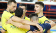 Exultation of  Hebar Pazardzhik with Deivid Krustev  during the Volleyball Test Match Vero...