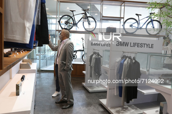 A general view of the BMW Studio Mall at AEO Mall Sentul, Indonesia, on September 24, 2021. BMW Indonesia opened a store that carries the li...