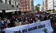 Hundreds of activists and members of the community marched in favor of the ecology and aga...