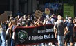 Hundreds of activists and members of the community marched in favor of the ecology and aga...