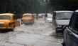 The water luggage’s KOlkata Amar Street    under heavy rain from Cyclone Komen in Kolkata...
