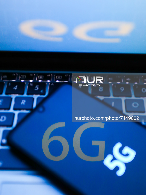 5G and 6G signs are seen on the smartphone screen in this  illustration photo taken in Krakow, Poland on September 29, 2021.  