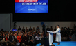 Priti Patel MP, Home Secretary, gives her speech on day three of the Conservative Party Co...