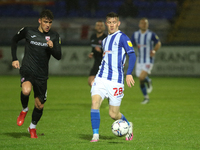    Matty Daly of Hartlepool United in action during the EFL Trophy match between Hartlepool United and Morecambe at Victoria Park, Hartlepoo...