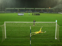    Morecambe score a penalty during the EFL Trophy match between Hartlepool United and Morecambe at Victoria Park, Hartlepool on Tuesday 5th...