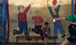 A Palestinian boy  during summer activities organized by the United Nations Relief and Wor...
