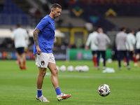 Federico Bernardeschi of Italy warms up during the UEFA Nations League Finals 2021 semi-final football match between Italy and Spain at Gius...