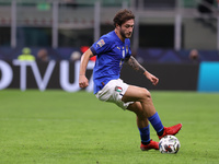 Davide Calabria of Italy in action during the UEFA Nations League Finals 2021 semi-final football match between Italy and Spain at Giuseppe...