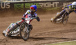 Jye Etheridge   (Blue) leads Kyle Howarth  (White) during the SGB Premiership Play off Se...