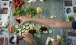 Vegetables carving competition in Ukrainian scout training camp, Kiev region, Ukraine ( 