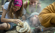 Campfire building lesson in Ukrainian scout training camp, Kiev region, Ukraine ( 