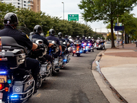 Dozens of motorcycle officers escort families of police who have been killed in the line of duty to Police Weekend.  The annual event is hel...