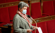 Member of Parliament Sophie Métadier speaks at the session of questions to the government...