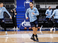 Mateusz Ponitka #25 of Zenit during warm-up ahead of the EuroLeague Basketball match between Zenit St. Petersburg and FC Bayern Munich on Oc...