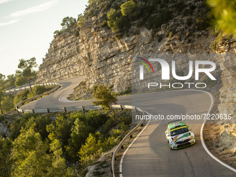 20 Bulacia Marco (bol), Ohannesian Marcelo (arg), Toksport WRT, Skoda Fabia Evo, action during the RACC Rally Catalunya de Espana, 11th roun...