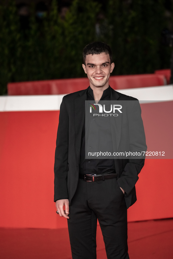 Andrea Fuorto attends the red carpet of the movie "L'Arminuta" during the 16th Rome Film Fest 2021 on October 15, 2021 in Rome, Italy. 