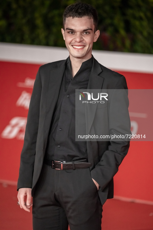 Andrea Fuorto attends the red carpet of the movie "L'Arminuta" during the 16th Rome Film Fest 2021 on October 15, 2021 in Rome, Italy. 