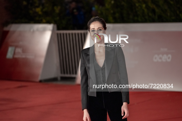 Vanessa Scalera attends the red carpet of the movie "L'Arminuta" during the 16th Rome Film Fest 2021 on October 15, 2021 in Rome, Italy. 