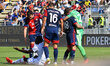Nahitan Nandez of Cagliari Calcio, Alessio Cragno of Cagliari Calcio during the Italian fo...