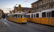 View of tram in Budapest, Hungary,on October 15, 2021 